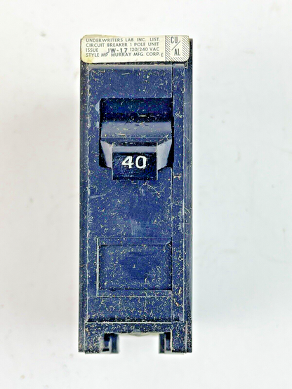 MURRAY *BOX OF 10* - MP140 - 40A, 1 POLE CIRCUIT BREAKERS, 120/240 VAC