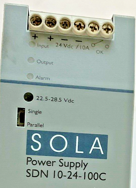 EMERSON SOLA SDN 10-24-100C POWER SUPPLY 28.5VDC