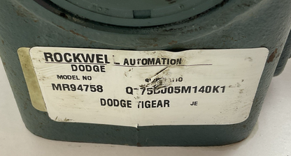 DODGE TIGEAR MR94758 GEAR REDUCER 5:1  1750RPM 2.59HP *HAS SHELF WEAR*
