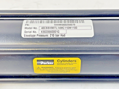 PARKER - 1HHM1000250079 - HYDRAULIC CYLINDER - 40CBBHMITL14MC110M1100