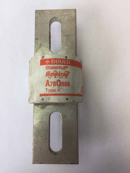 GOULD SHAWMUT AMPTRAP A70Q600 FUSE 600 AMP 700VAC TYPE 4 FORM 101