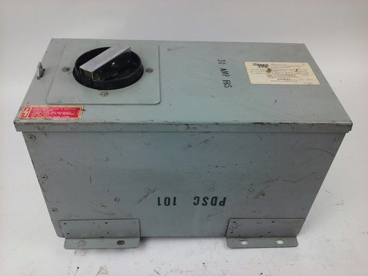 ARROW-HART BUSSWAY, 30AMP 3PH, 3W, 480V, MAX H.P. 20, FUSIBLE, DISCONNECT, USED