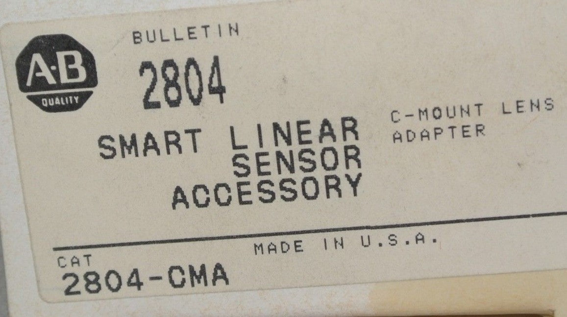 ALLEN-BRADLEY 2804-CMA, Ser. A C-MOUNT LENS ADAPTER for SMART LINEAR SENSOR