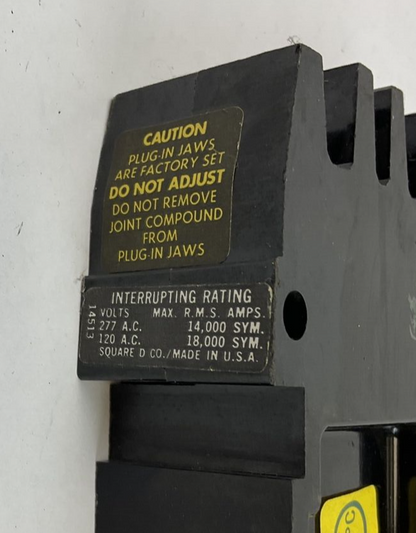 SQUARE D FY14020B  CIRCUIT BREAKER 20A 277VAC 1-POLE ***LOTOF4***