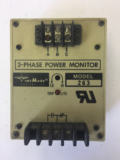 TIME MARK INDUSTRIAL CONTROLS C263 3-PHASE POWER MONITOR 340-480VAC