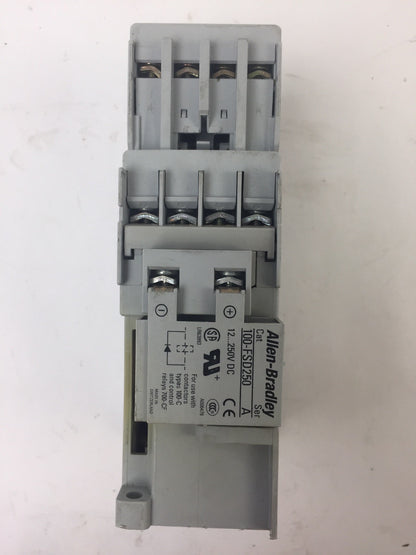 ALLEN BRADLEY 700-CF400D* CONTACTOR  600VAC 25A COIL 24VDC 100-F 100-FSD250