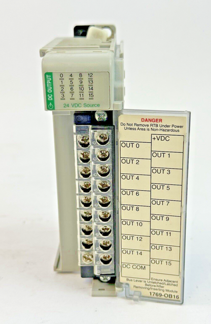 ALLEN-BRADLEY - 1769-OB16 SER. B, F/W REV 3.1 - 16 PT. - COMPACT I/O  OUTPUT MOD