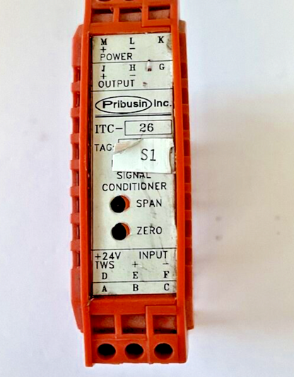 PRIBUSIN ITC-26 ISOLATED SIGNAL CONDITIONER 24VDC 80MA