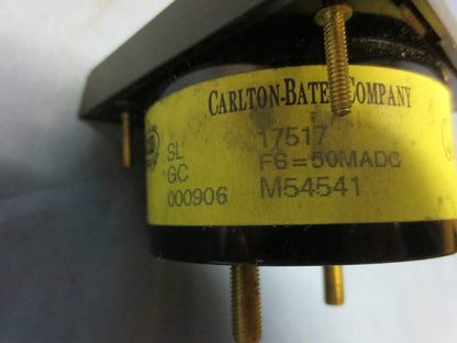 SIMPSON 17517 ANALOG PANEL METER 2123A----0-50 DCMA 3.5 UL CENTURY SERIES - NEW