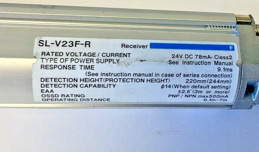 KEYENCE SL-V23F-R RECEIVER  24VDC 78MA CLASS2