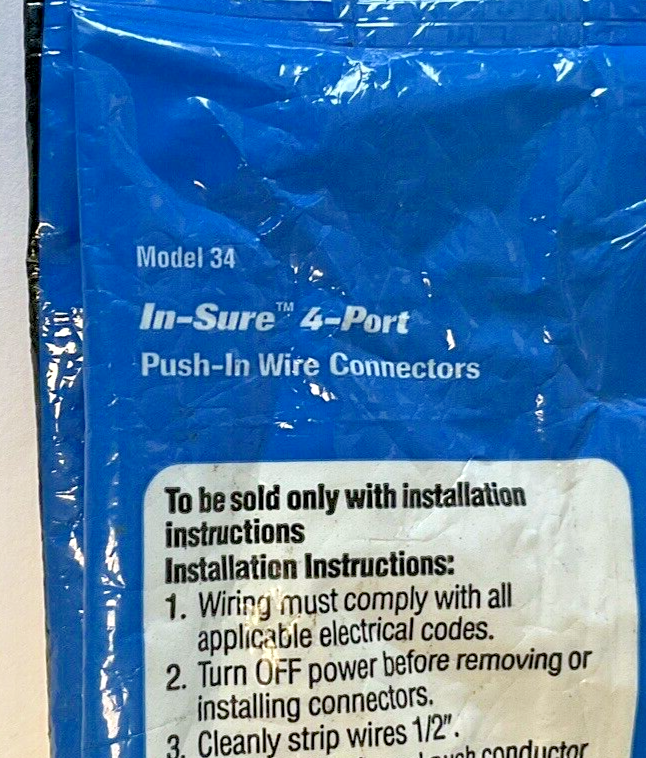 IDEAL MODEL 34 #12-#20 GAUGE 4PORT CONNECTOR NEW/UNUSED*****LOTOF44****