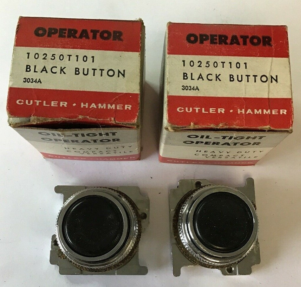 CUTLER HAMMER 10250T101 BLACK BUTTON ***LOTOF2***