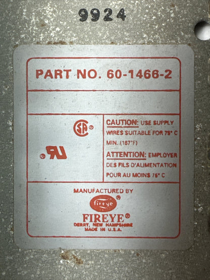 FIREYE 60-1468-2 WIRING BASE FOR CABINET MOUNT