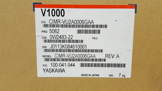 Yaskawa CIMR-VU4A0006GAA 1000 Seies Drive Compact Vector Rev A