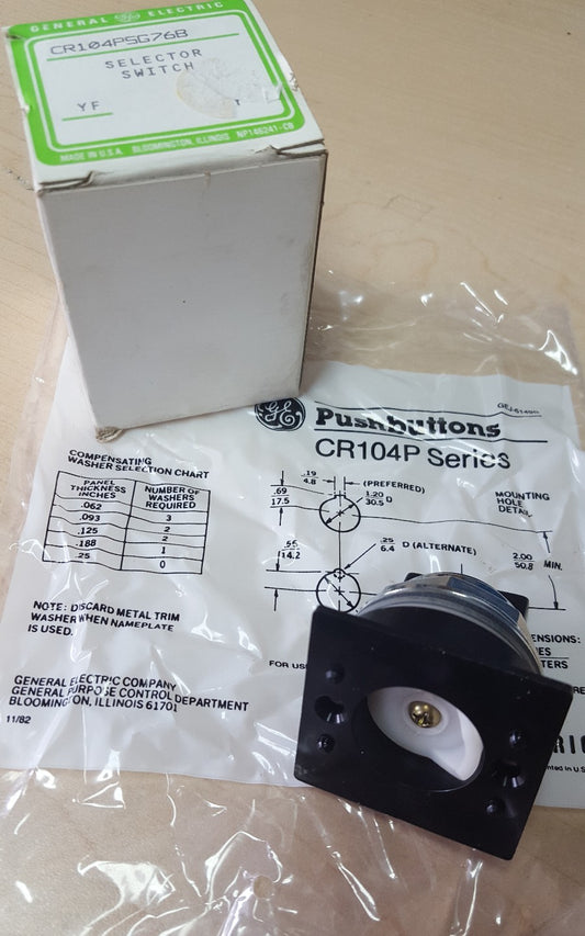 GE CR104PSG76B 3 Position Selector Switch