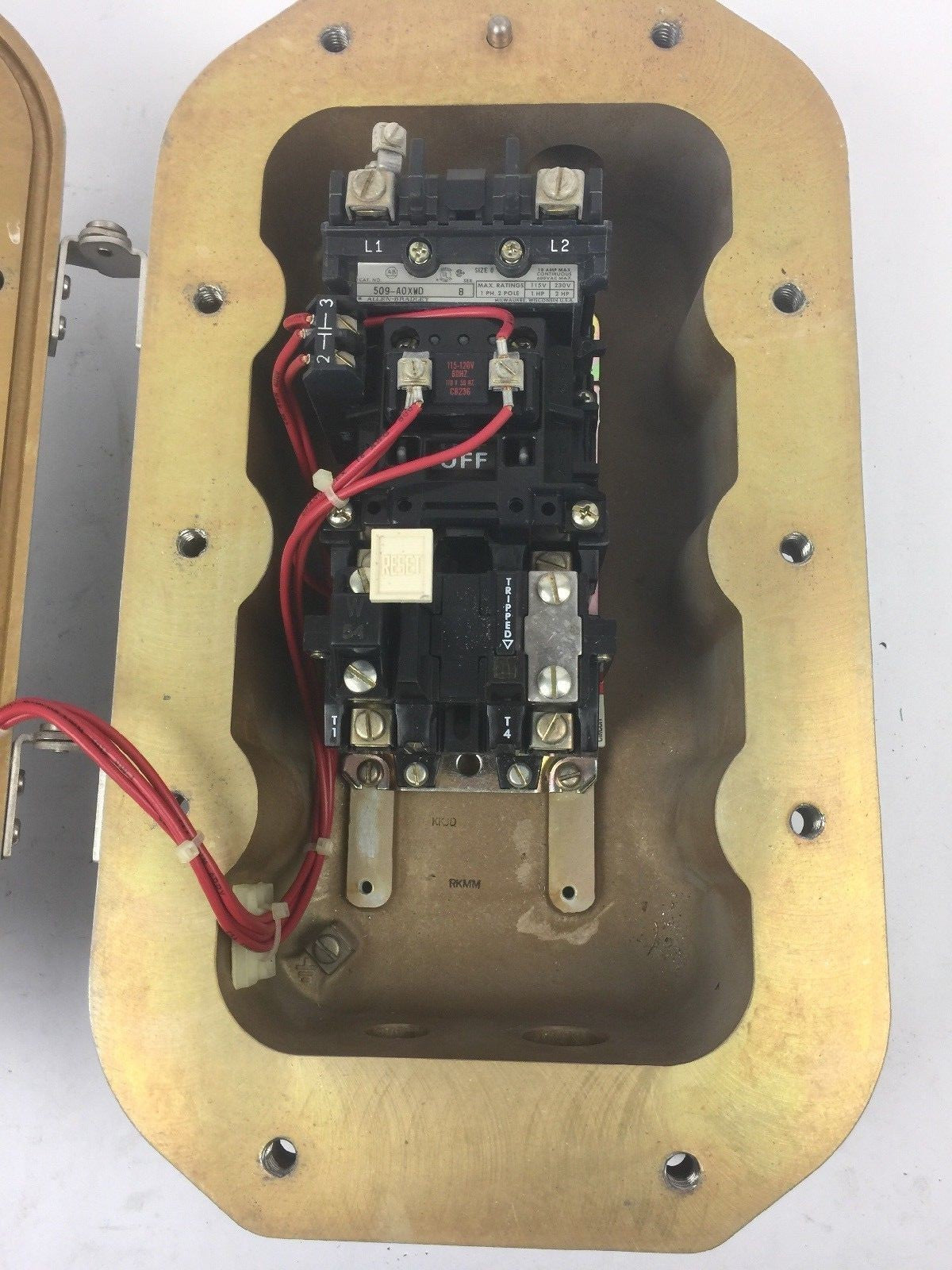 ALLEN BRADLEY 509-AEXWD-1-4G SINGLE PHASE MAGNETIC MOTOR CONTROLLER SIZE 0