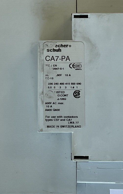 SPRECHER+SCHUH CA7-60-00 CONTACTOR 600VAC 100A