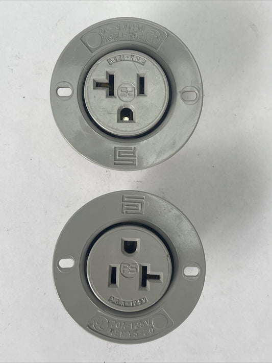PASS & SEYMOUR 5379-SS OUTLET 20A 125V NEMA 5-20 (LOT OF 2)