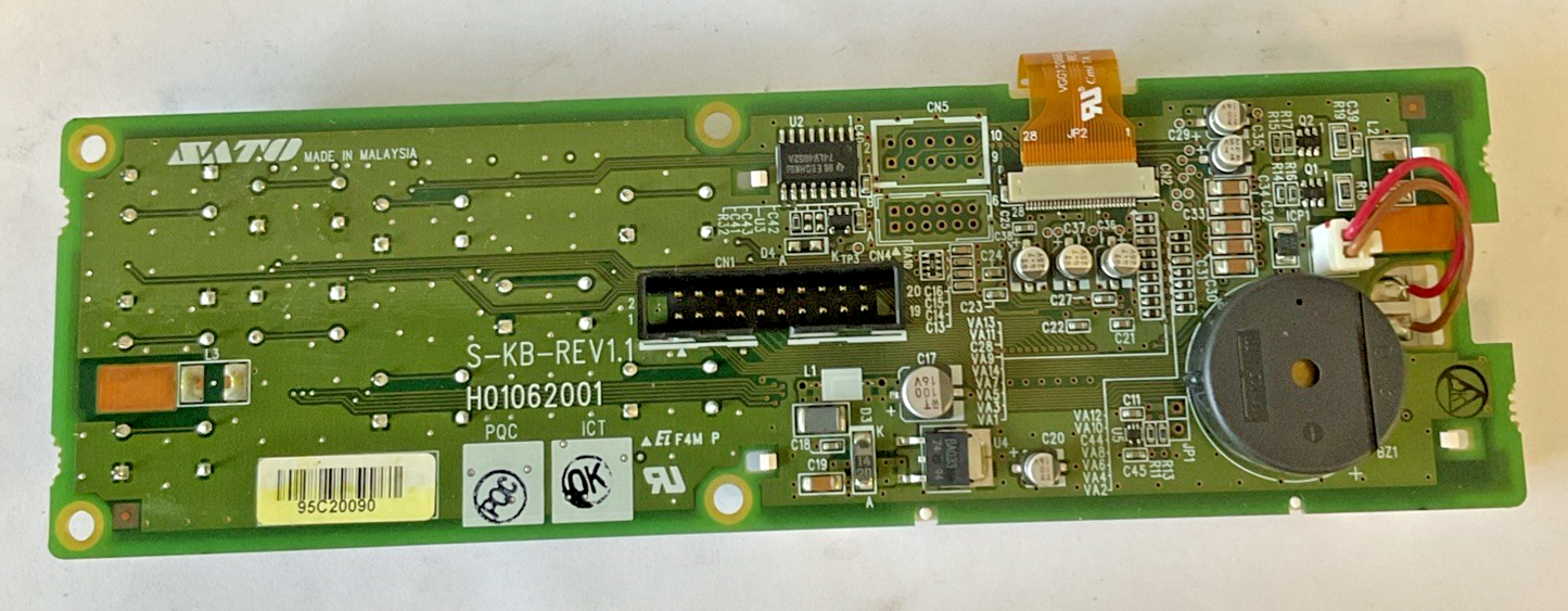 SATO R07452010 LCD DISPLAY PANEL S-KB-REV1.1 H01062001