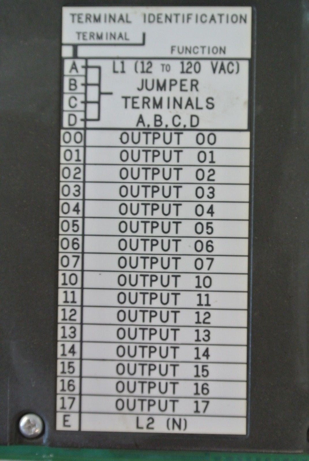 ALLEN-BRADLEY 1771-OAD OUTPUT MODULE / 12 to 120V AC