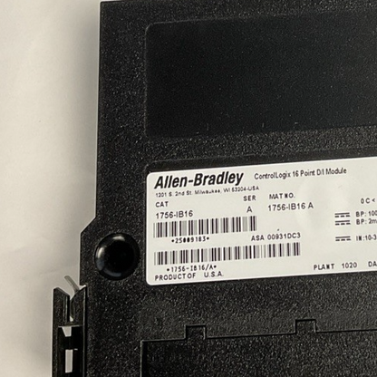 ALLEN BRADLEY 1756-IB16 16 POINT D/I MODULE 24VDC SER.A
