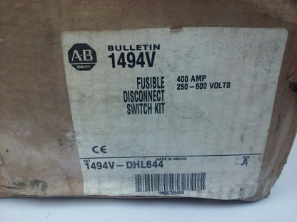 ALLEN BRADLEY 1494V-DHL644 FUSIBLE DISCONNECT SWITCH KIT NO FUSE BLOCK KIT