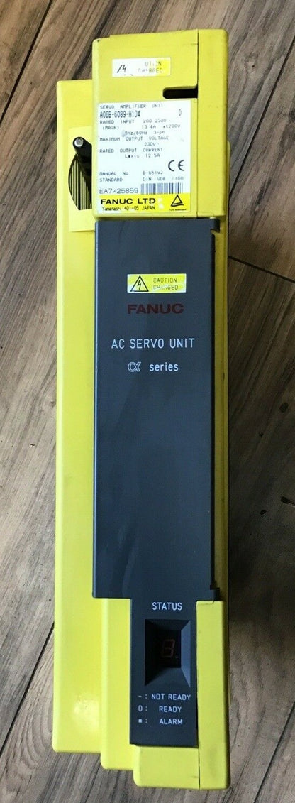 FANUC A06B-6089-H104 SERVO AMPLIFIER UNIT 230VAC SER.D 3PH
