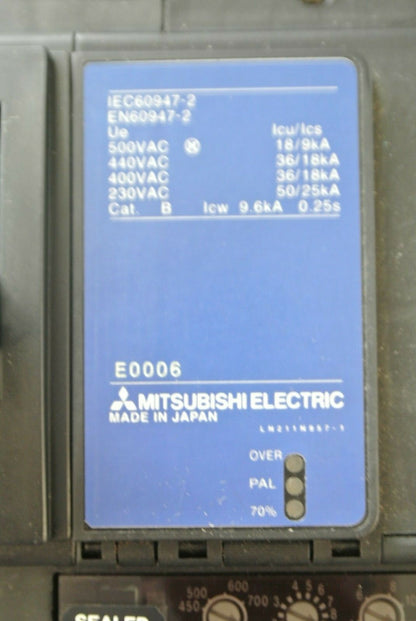 MITSUBISHI NF800-CEF NO-FUSE CIRCUIT BREAKER / 600VAC / 400-800A / 3 POLE /