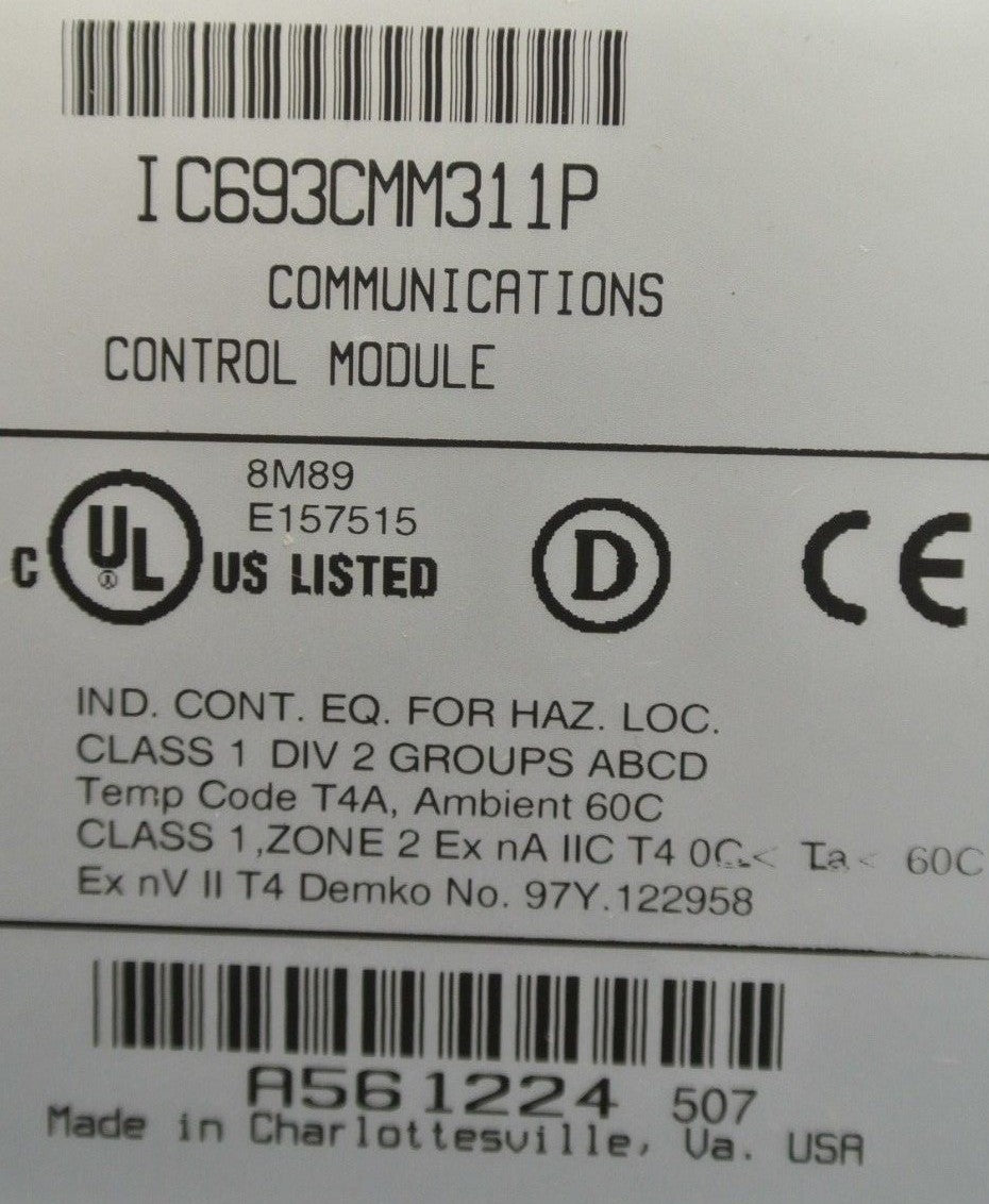 GE FANUC IC693CMM311P / COMMUNICATIONS CONTROL MODULE