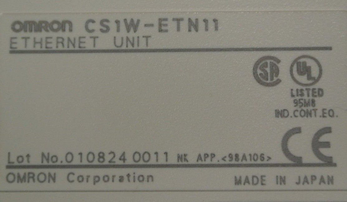 OMRON CS1W-ETN11 / ETHERNET UNIT