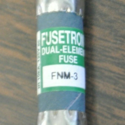 BUSS FNM3 DUAL-ELEMENT FUSE / 3A / 250V / NEW SURPLUS / FNM-3