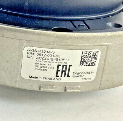 AXIS 0612-001-03 SURVEILLANCE SECURITY CAM 44-57VDC CLASS2 P3214V **BROKE BASE**