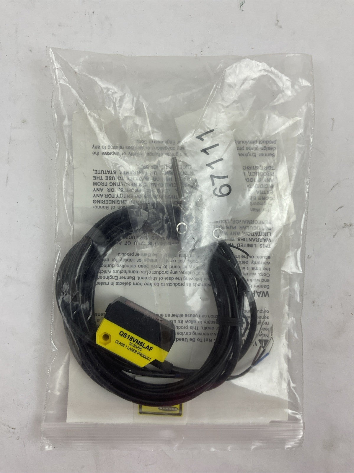 BANNER QS18VN6LAF PHOTOELECTRIC SENSOR 10-30VDC