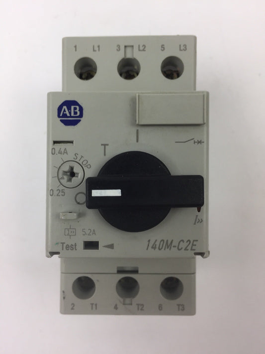 ALLEN BRADLEY 140M-C2E-A40 SER B MOTOR CIRCUIT BREAKER 0.4A