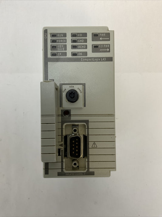 ALLEN BRADLEY 1768-L43 SER B FW 1.04 COMPACT LOGIX CONTROLLER