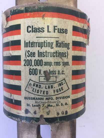 BUSS KRP-C 1800 HI-CAP FUSE CURRENT-LIMITING TIME DELAY 1800AMP 600VAC CLASS L