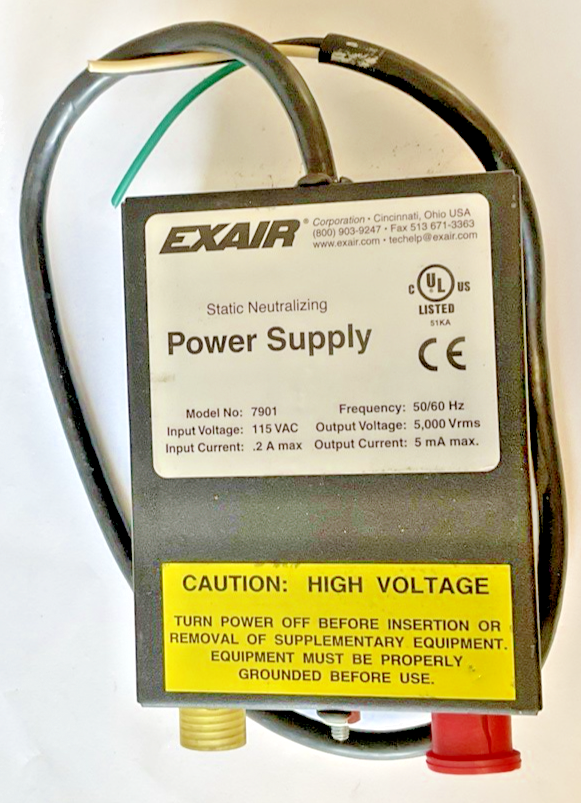 EXAIR 7901 STATIC NEUTRILIZING POWER SUPPLY 50/60HZ 115VAC