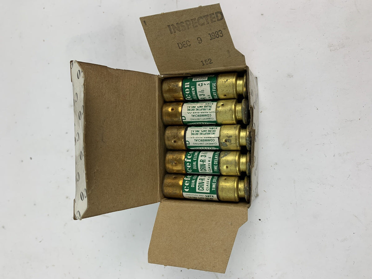 Cefco Dual Element CRN-R 3 2/10 3 2/10A 250V Fuse "Lot of 10"