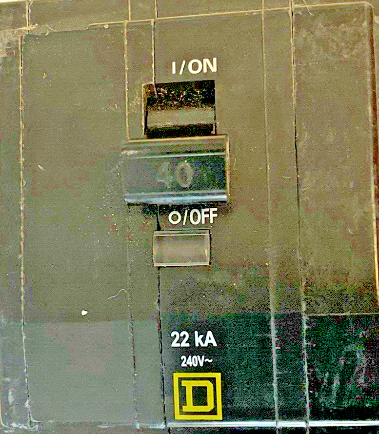 SQUARE D QOB340VH CIRCUIT BREAKER 40A 22K 240VAC