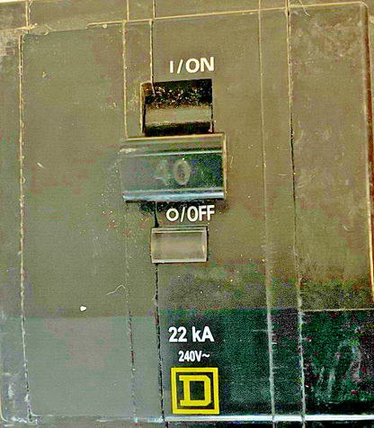 SQUARE D QOB340VH CIRCUIT BREAKER 40A 22K 240VAC