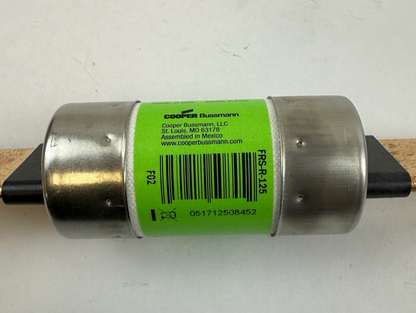 COOPER BUSSMANN FRS-R-125 FUSETRON DUAL ELEMENT TIME-DELAY FUSE 125A 600V