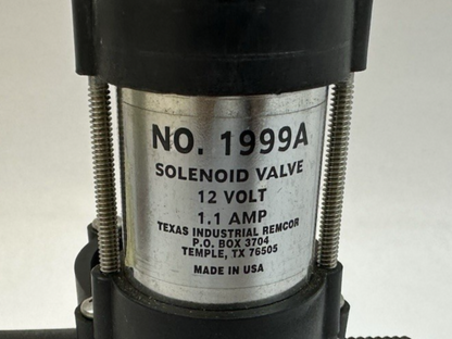 TEXAS REMCOR ELECTRIC BOOM SHUTOFF SOLENOID VALVE 1999A-1 12V 1.1AMP
