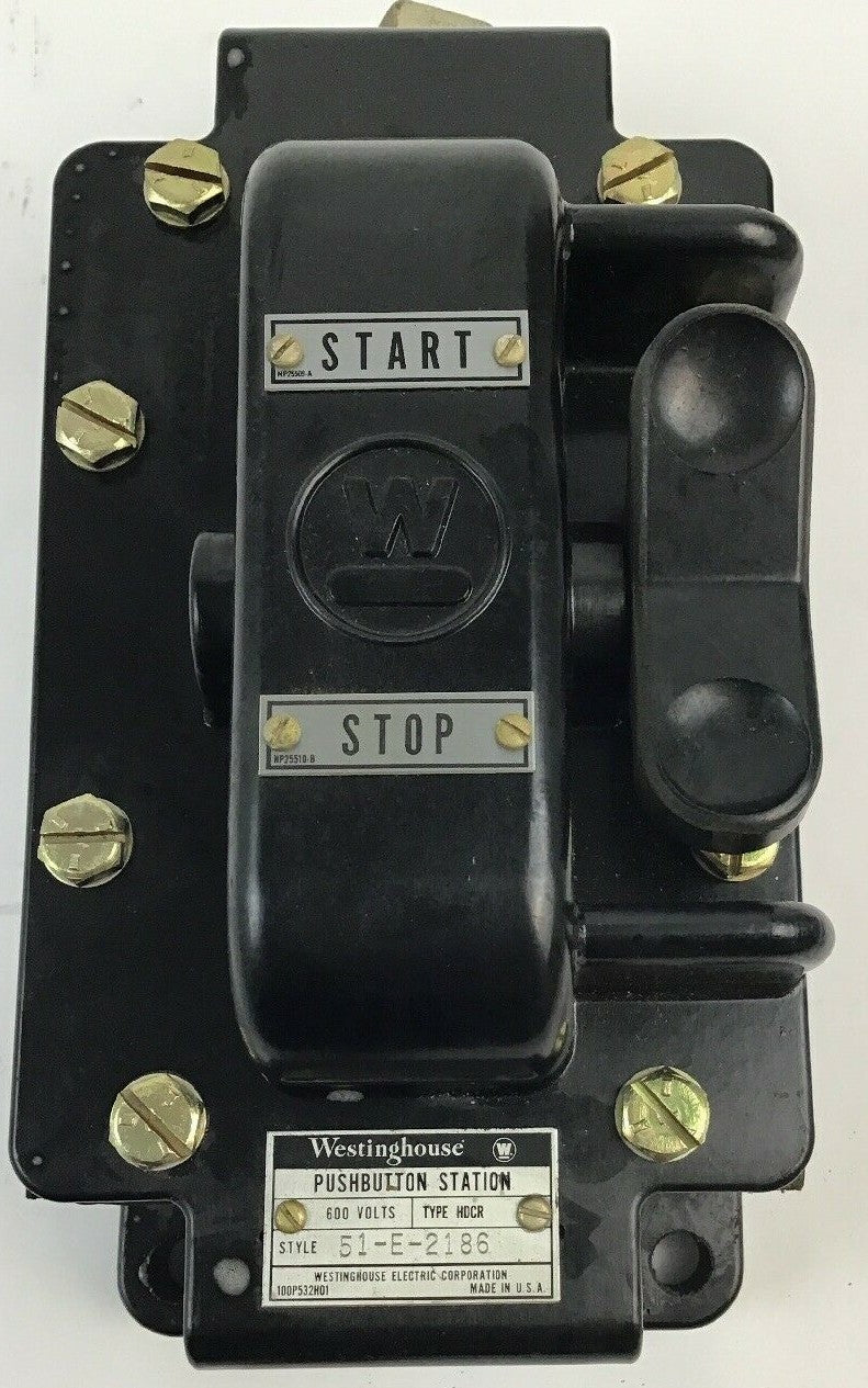 WESTINGHOUSE PUSHBUTTON STATION TYPE HDCR STYLE 51-E-2186 600VOLTS