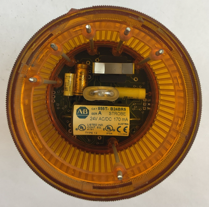 ALLEN BRADLEY 855T-B24BR5 SER A AMBER STROBE LIGHT