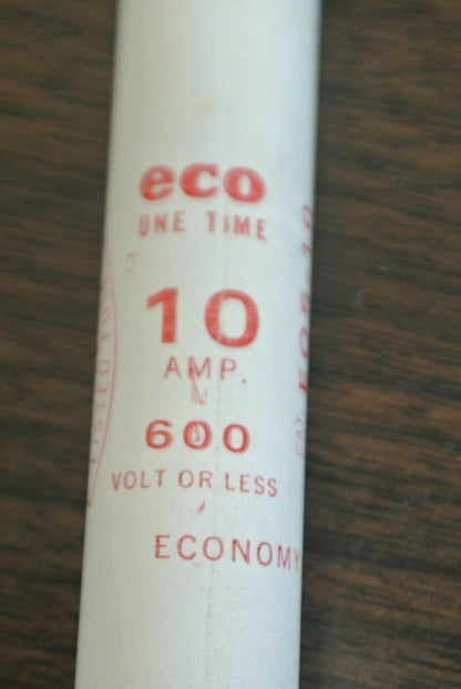 LOT of 9 / ECO / ECONOMY EOS10 ONE-TIME FUSE / 10A / 600V NEW SURPLUS