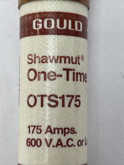GOULD SHAWMUT OTS175 ONE-TIME FUSE 175AMP 600VAC (LOT OF 3)