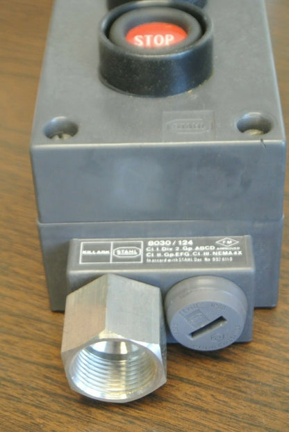 KILLARK K2F56 / STAHL / 8030/12 STOP-START SWITCH / 3/4" FEED-THRU / NEW SURPLUS