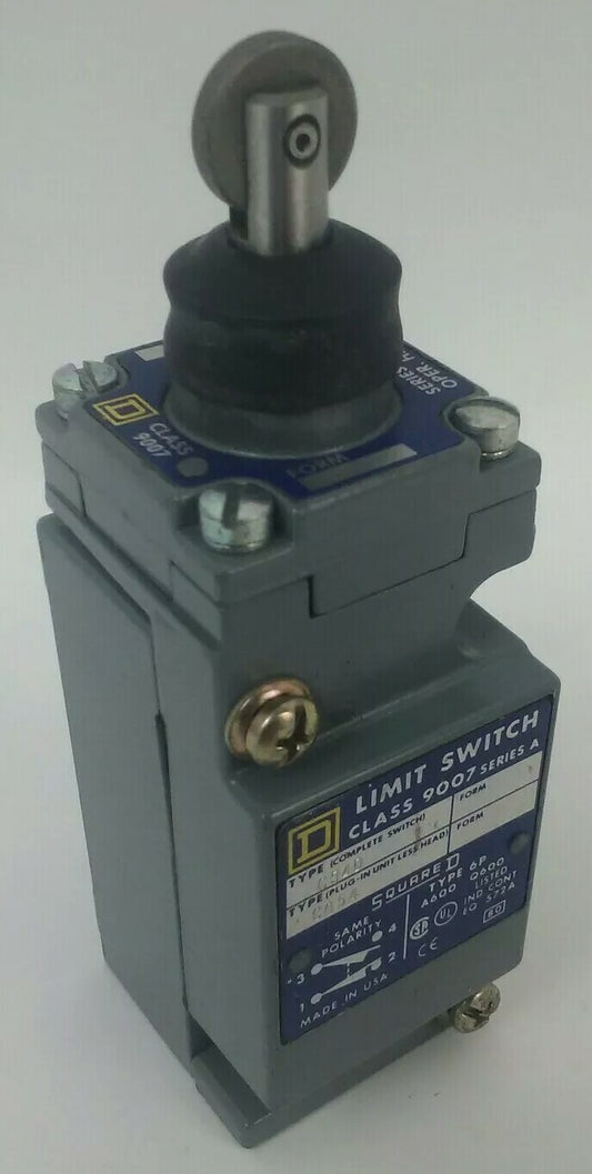 SQUARE D C54D CO54 CLASS 9007 SER. A LIMIT SWITCH TYPE 6P TYPE CT-54 TYPE D HEAD