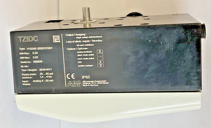 ABB V18345-2020121001 VALVE POSITIONER HW-REV:5.00 SW-REV:5.02 20..90PSI