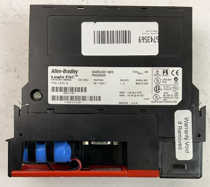 ALLEN BRADLEY 1756-L61S SER B F/W REV 1.9 GUARDLOGIX 5561S PROCESSOR *NO KEY*